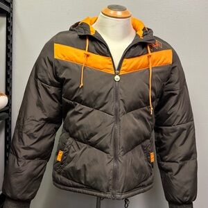 Brown Adidas Hooded Puffer Jacket. Size-Medium Pre-owned looks like new